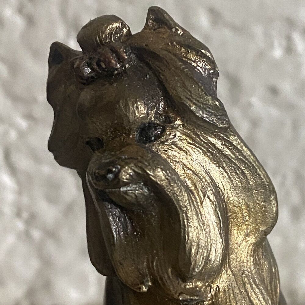 D. L. Debbie Engle Yorkshire Terrier Pure Bred Dogs Miniature Bronze a statue - Picture 10 of 16